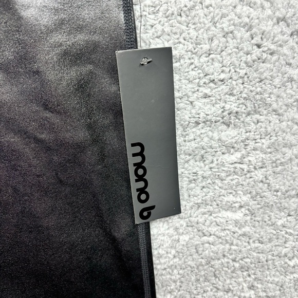 Mono b Faux Leather Leggings Women Sz Medium Black Stretch High Waisted NWT - Picture 3 of 9